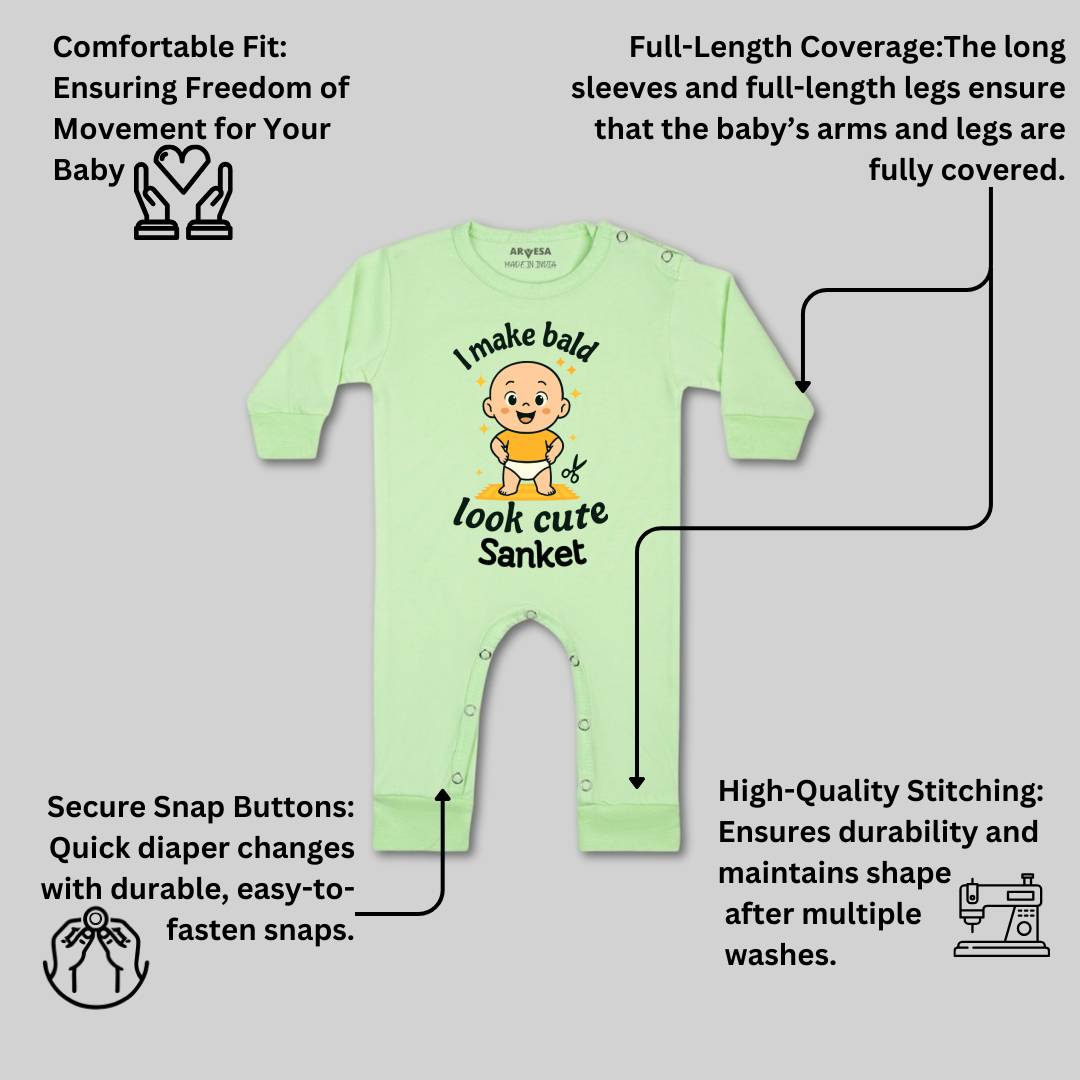 Arvesa I Make Bald Look Cute Baby Boy & Girl Dress