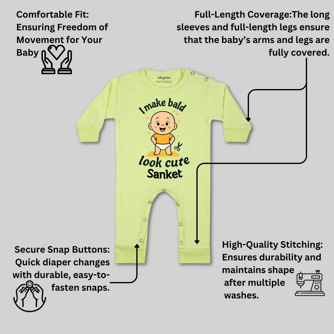 Arvesa I Make Bald Look Cute Baby Boy & Girl Dress