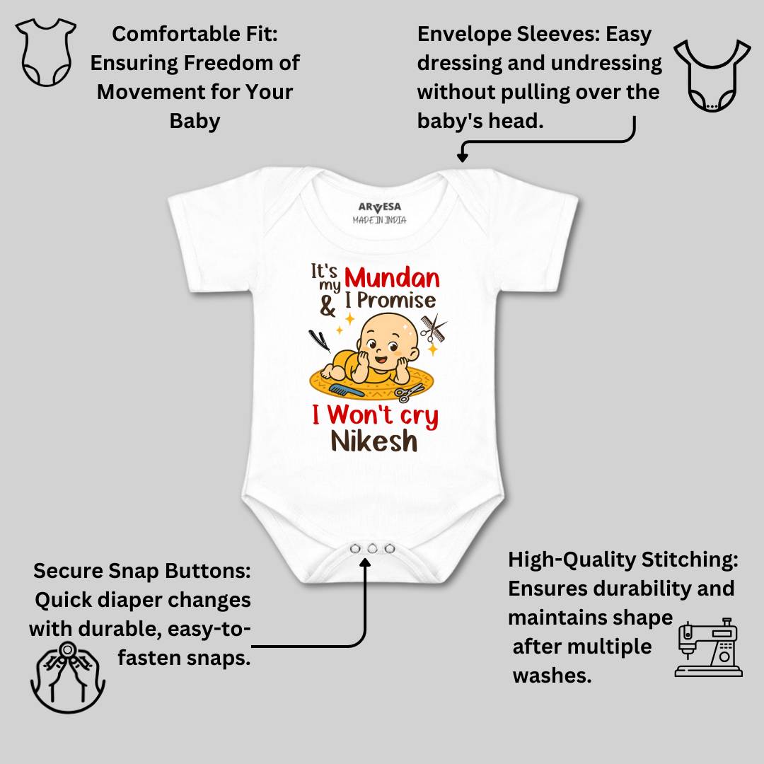 Arvesa Its Mundan I wont Cry Baby Boy & Girl Dress