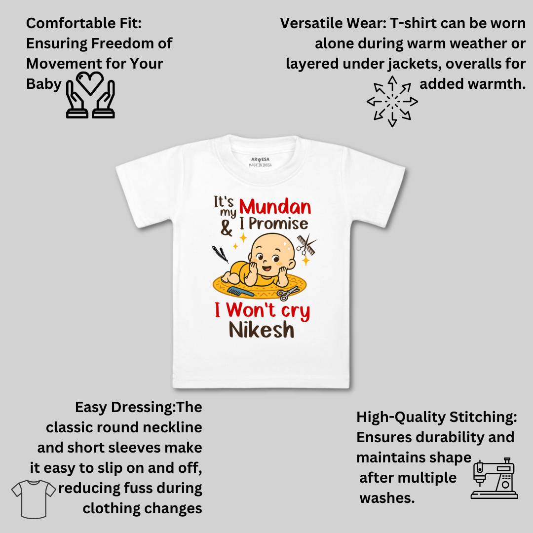 Arvesa Its Mundan I wont Cry Baby Boy & Girl Dress