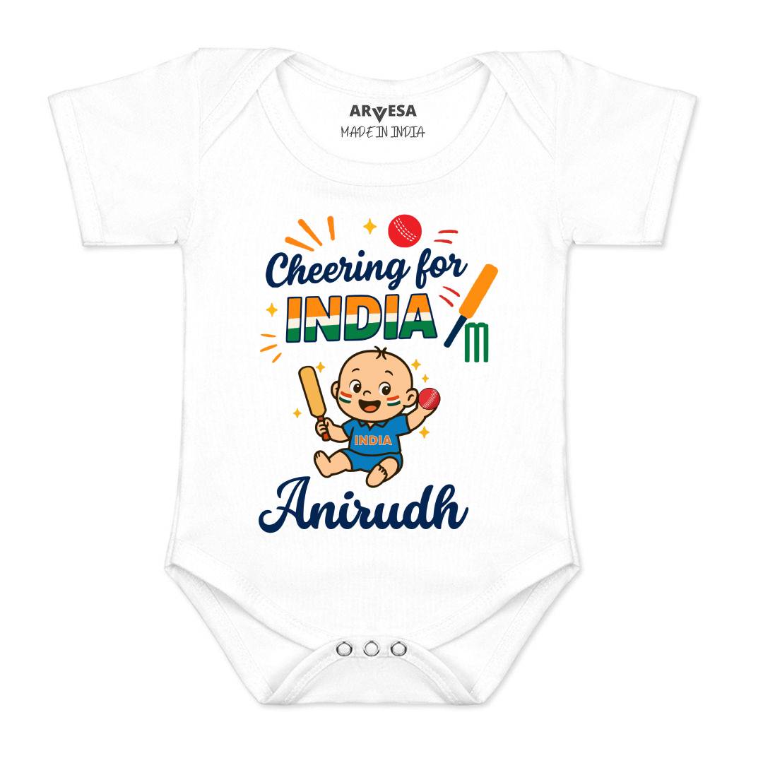 Arvesa Cheering For India Baby Boy & Girl Dress