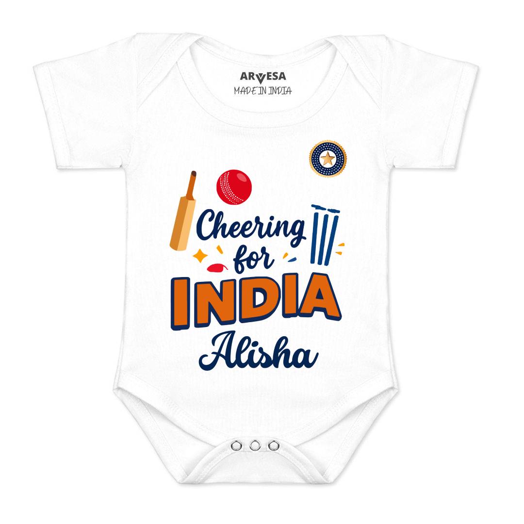 Arvesa Cheering For India Baby Boy & Girl Dress