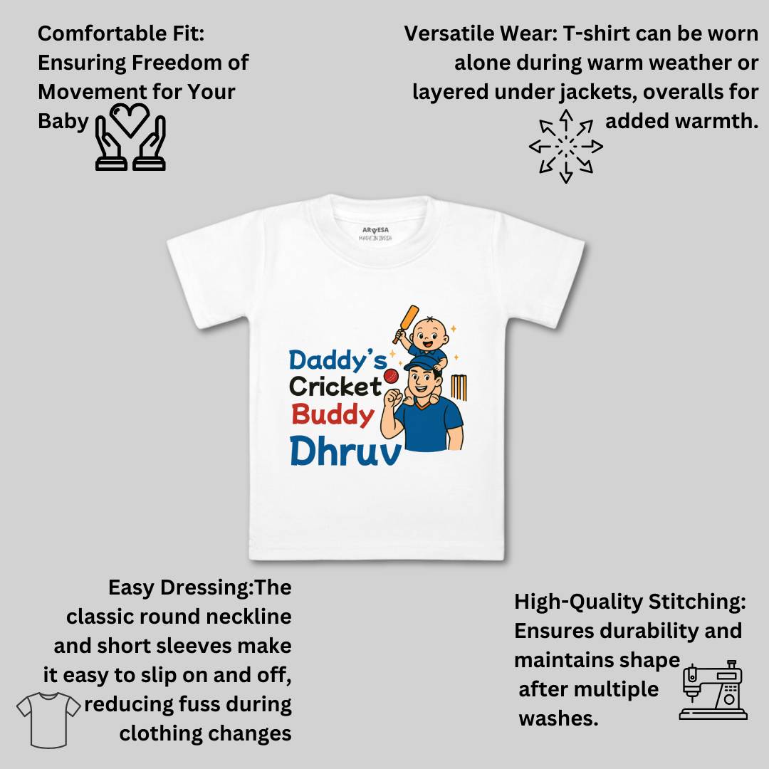 Arvesa Daddy Cricket Buddy Baby Boy & Girl Dress