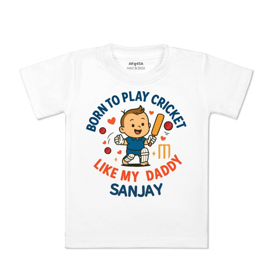 Arvesa Born To Play Cricket Baby Boy & Girl Dress