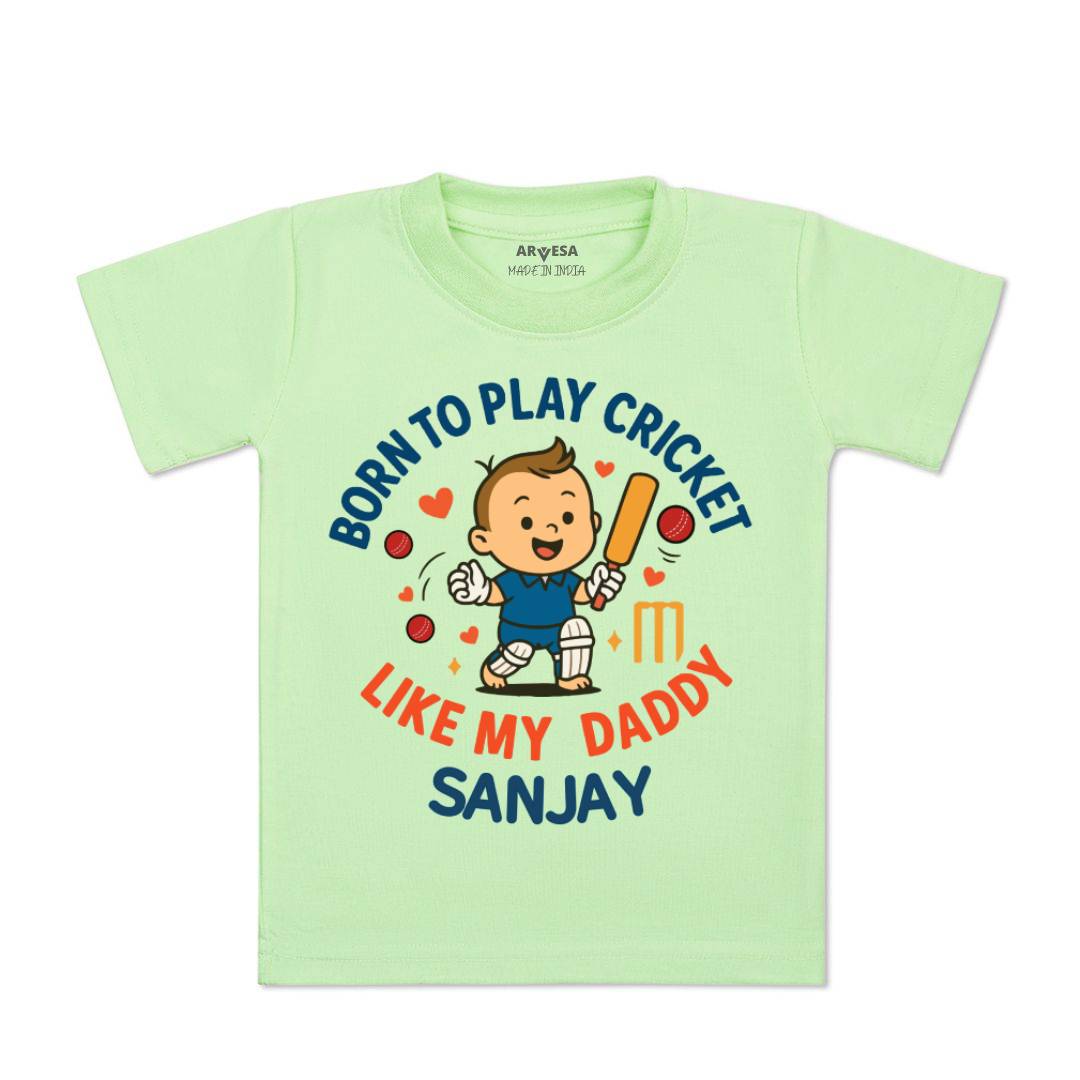 Arvesa Born To Play Cricket Baby Boy & Girl Dress