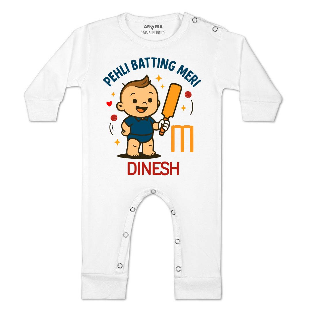 Arvesa Pehli Batting Meri Baby Boy & Girl Dress