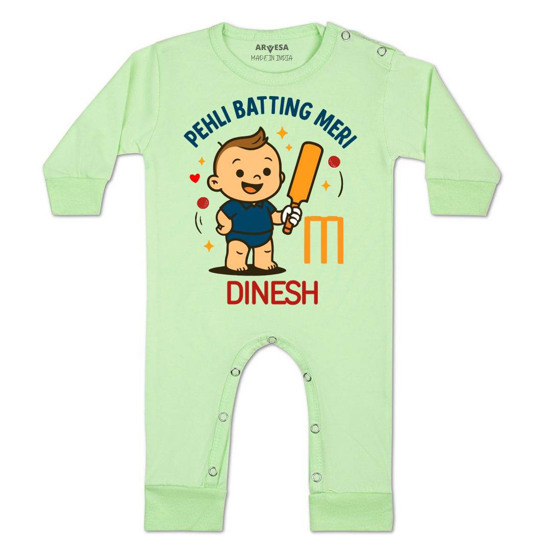 Arvesa Pehli Batting Meri Baby Boy & Girl Dress