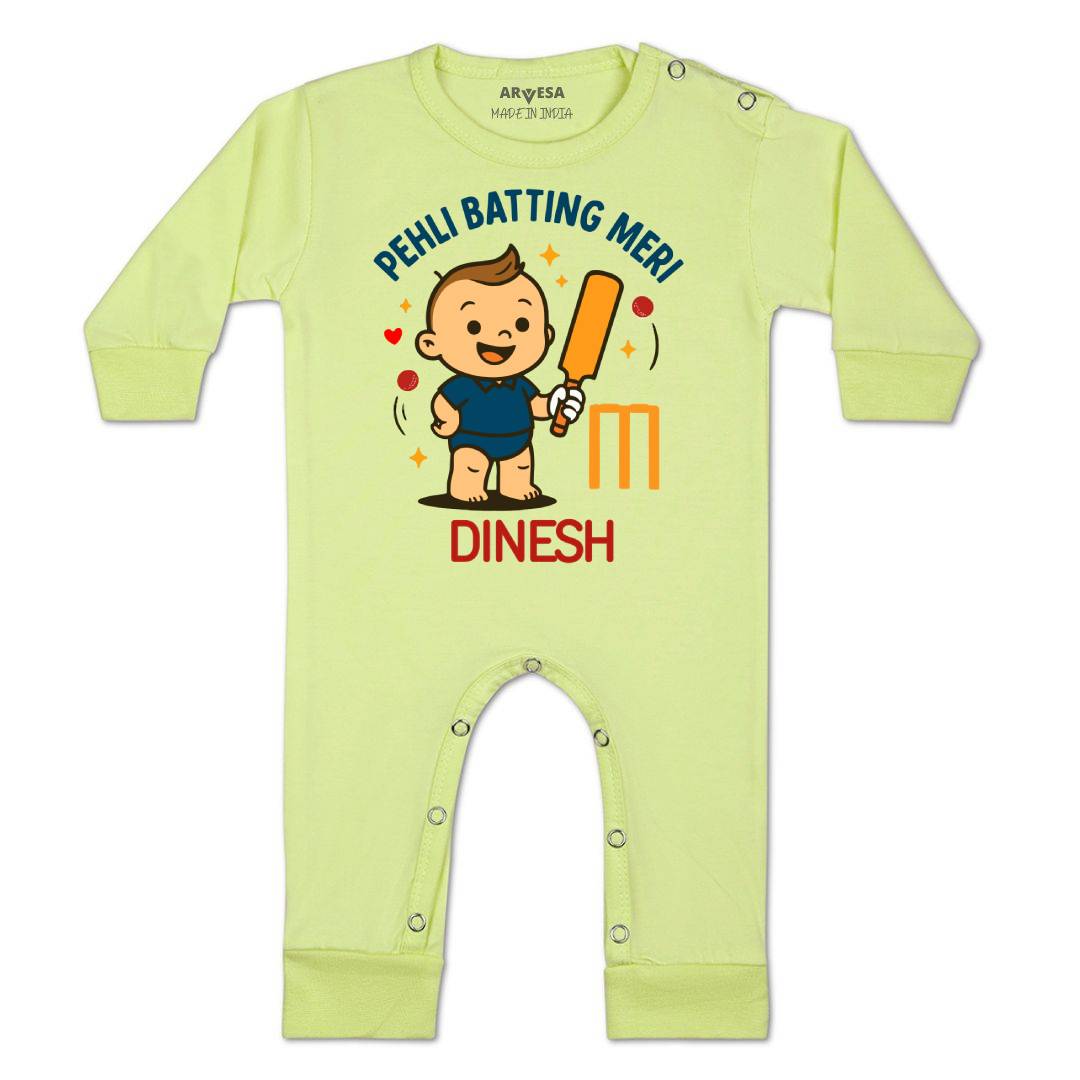 Arvesa Pehli Batting Meri Baby Boy & Girl Dress