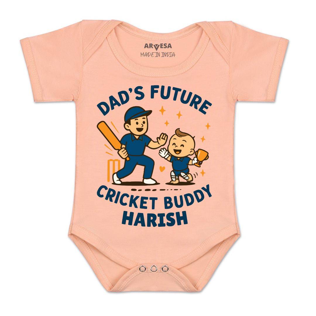 Arvesa Dad's Future Cricket Buddy Baby Boy & Girl Dress