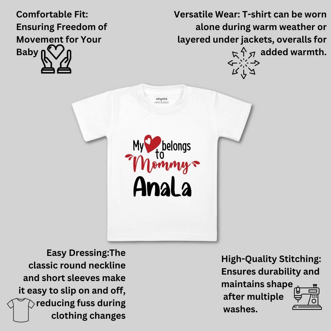 Arvesa My Heart Beling To Mommy Baby Boy & Girl Dress
