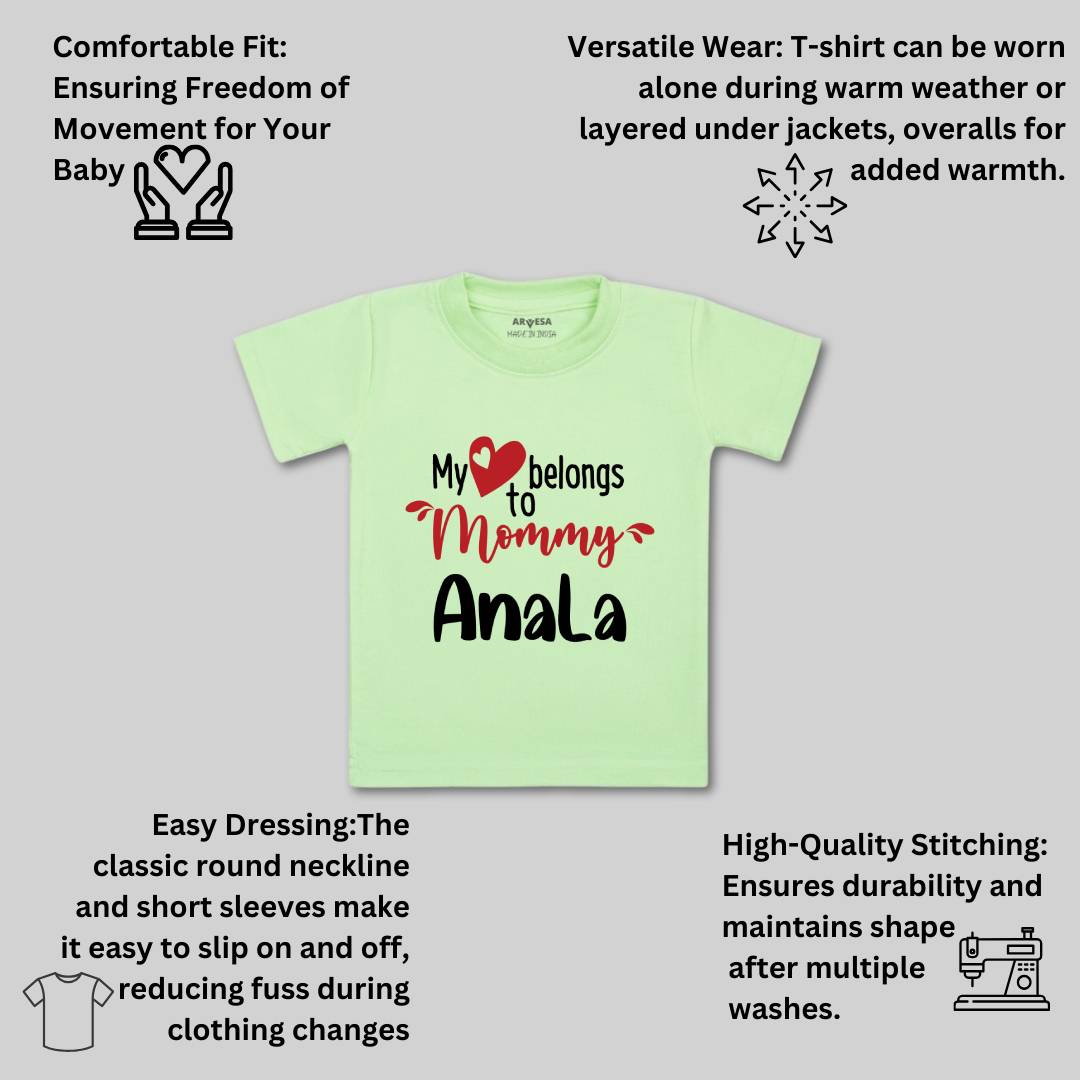 Arvesa My Heart Beling To Mommy Baby Boy & Girl Dress
