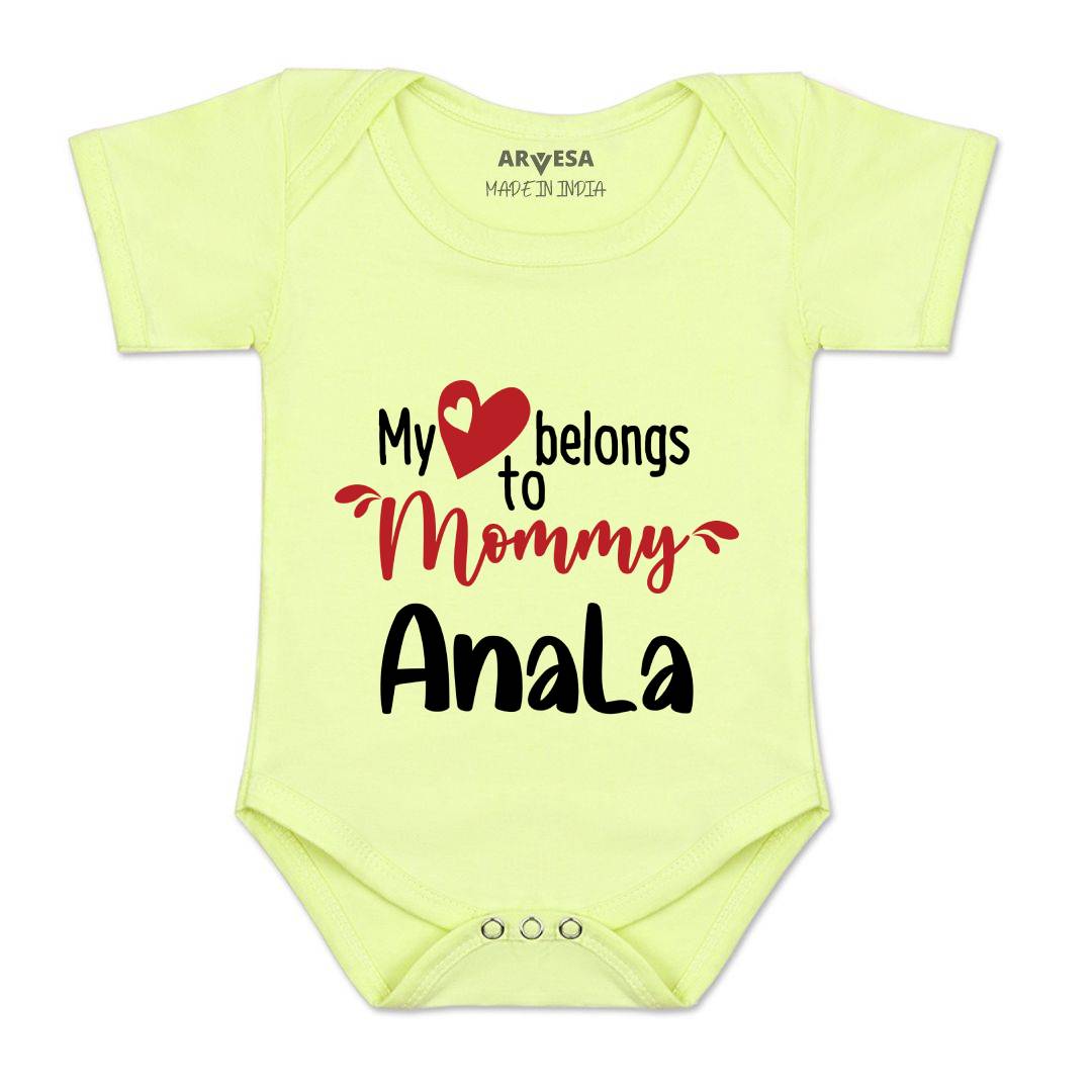 Arvesa My Heart Beling To Mommy Baby Boy & Girl Dress