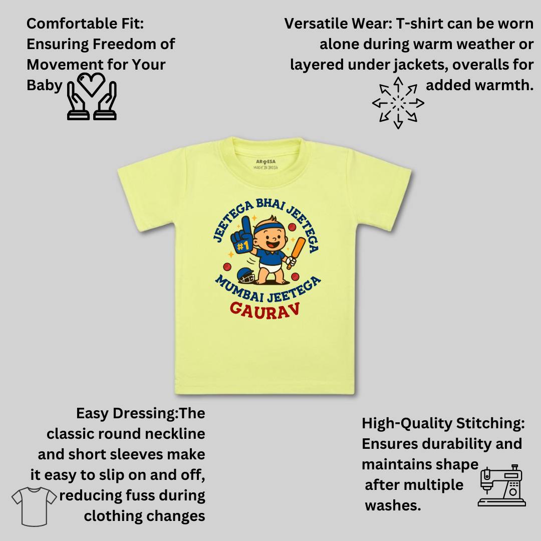 Arvesa Jeetega Bhai Jeetega Mumbai Jeetega Baby Boy & Girl Dress