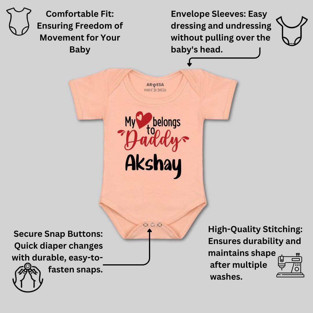 Arvesa My Heart Belong to Daddy Baby Boy & Girl Dress