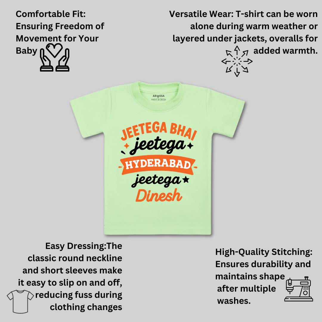 Arvesa Jeetega Bhai Jeetega Hyderabad Jeetega Baby Boy & Girl Dress