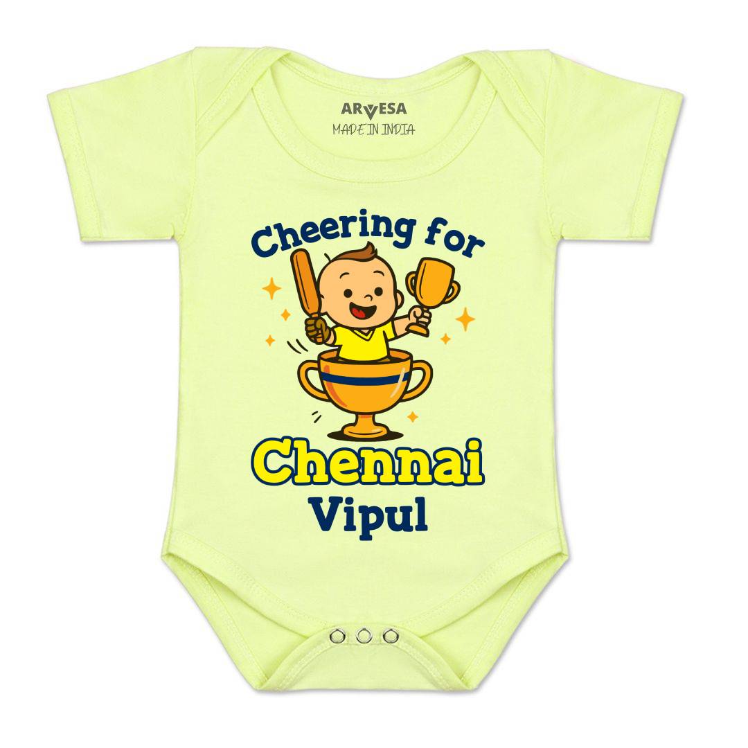 Arvesa Cheering For Chennai Baby Boy & Girl Dress