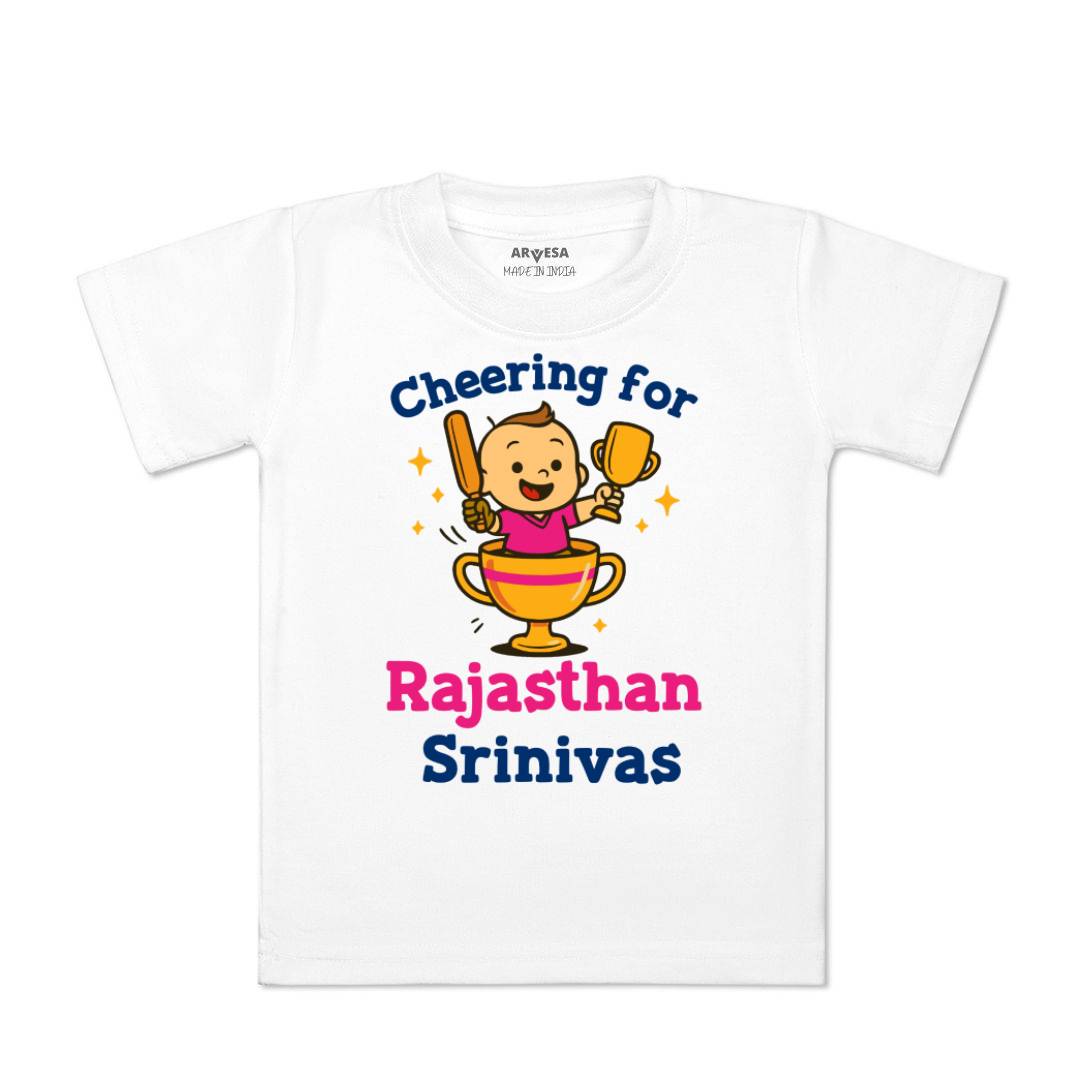 Arvesa Cheering For Rajasthan Baby Boy & Girl Dress