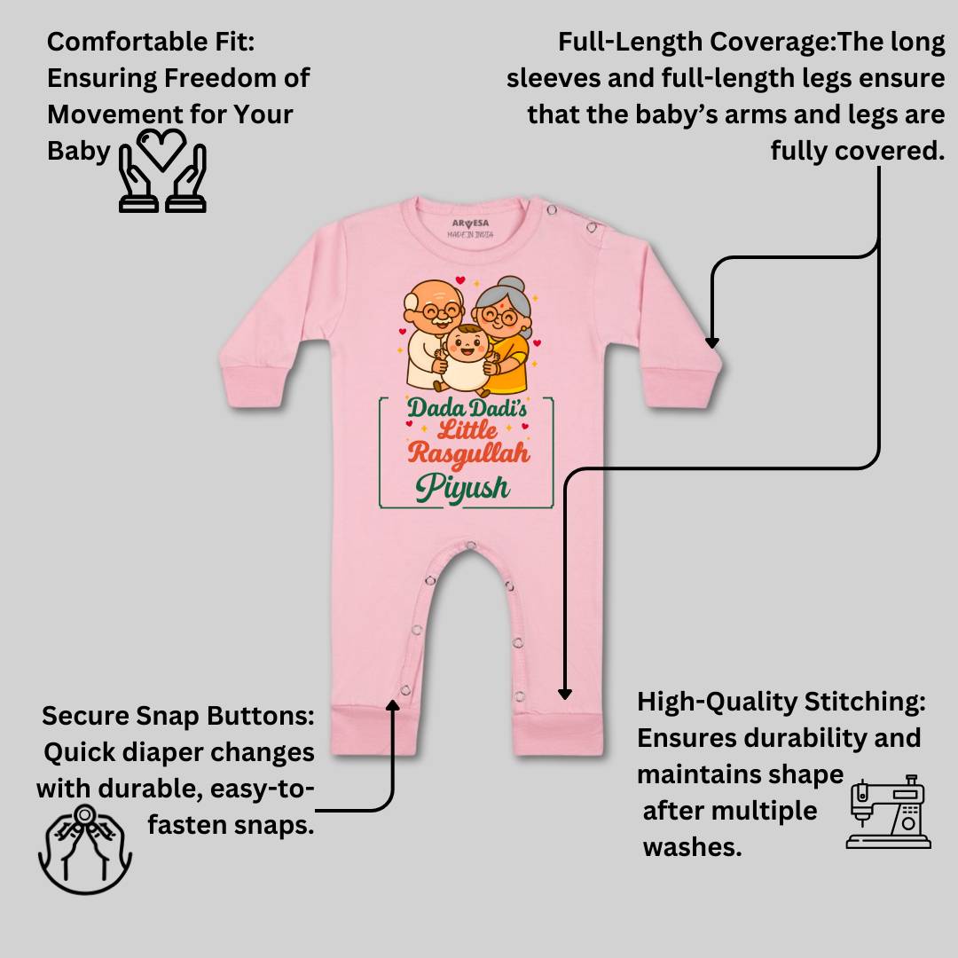 Arvesa Dada Dadi Little Rasgullah Baby Boy & Girl Dress