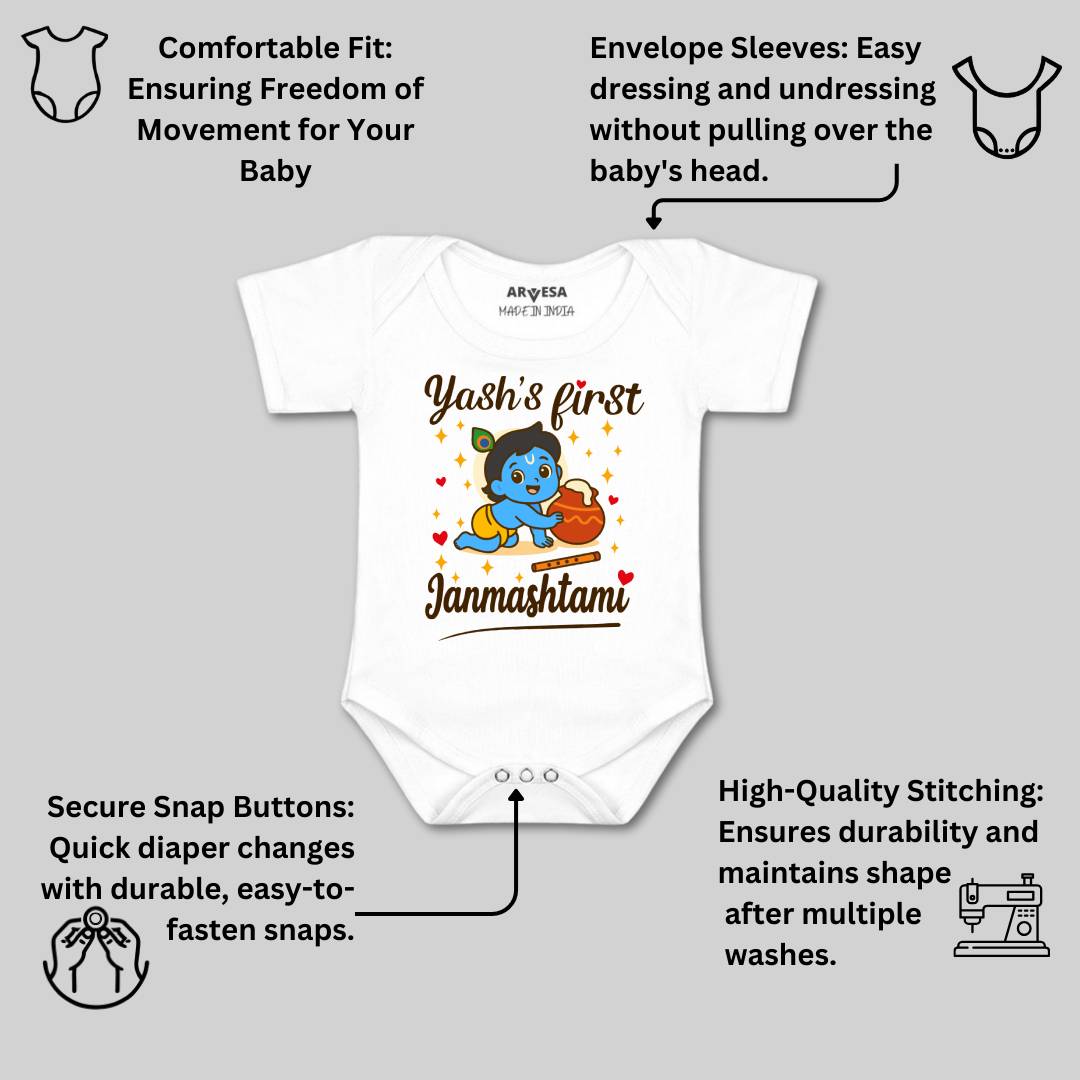Arvesa My First Janmashtami Baby Boy & Girl Dress