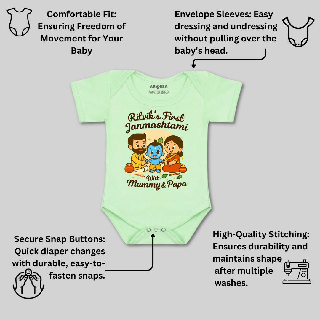 Arvesa My First Janmashtami Baby Boy & Girl Dress