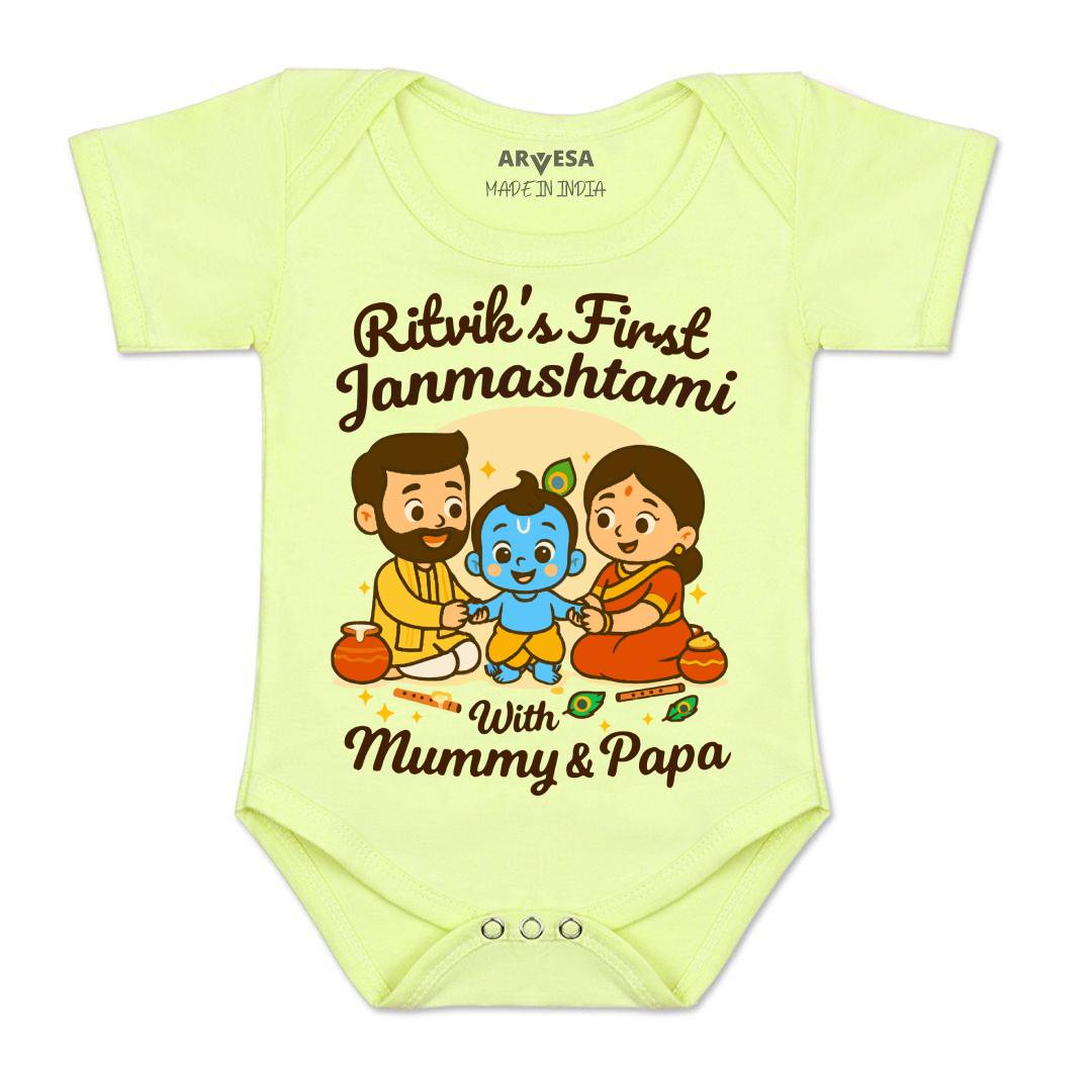 Arvesa My First Janmashtami Baby Boy & Girl Dress