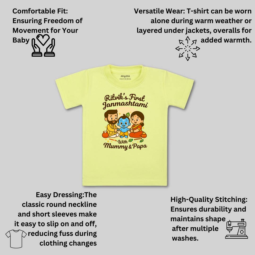 Arvesa My First Janmashtami Baby Boy & Girl Dress