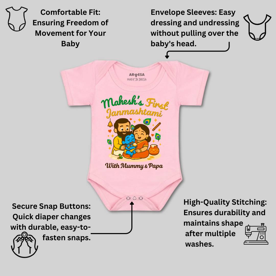 Arvesa My First Janmashtami Baby Boy & Girl Dress