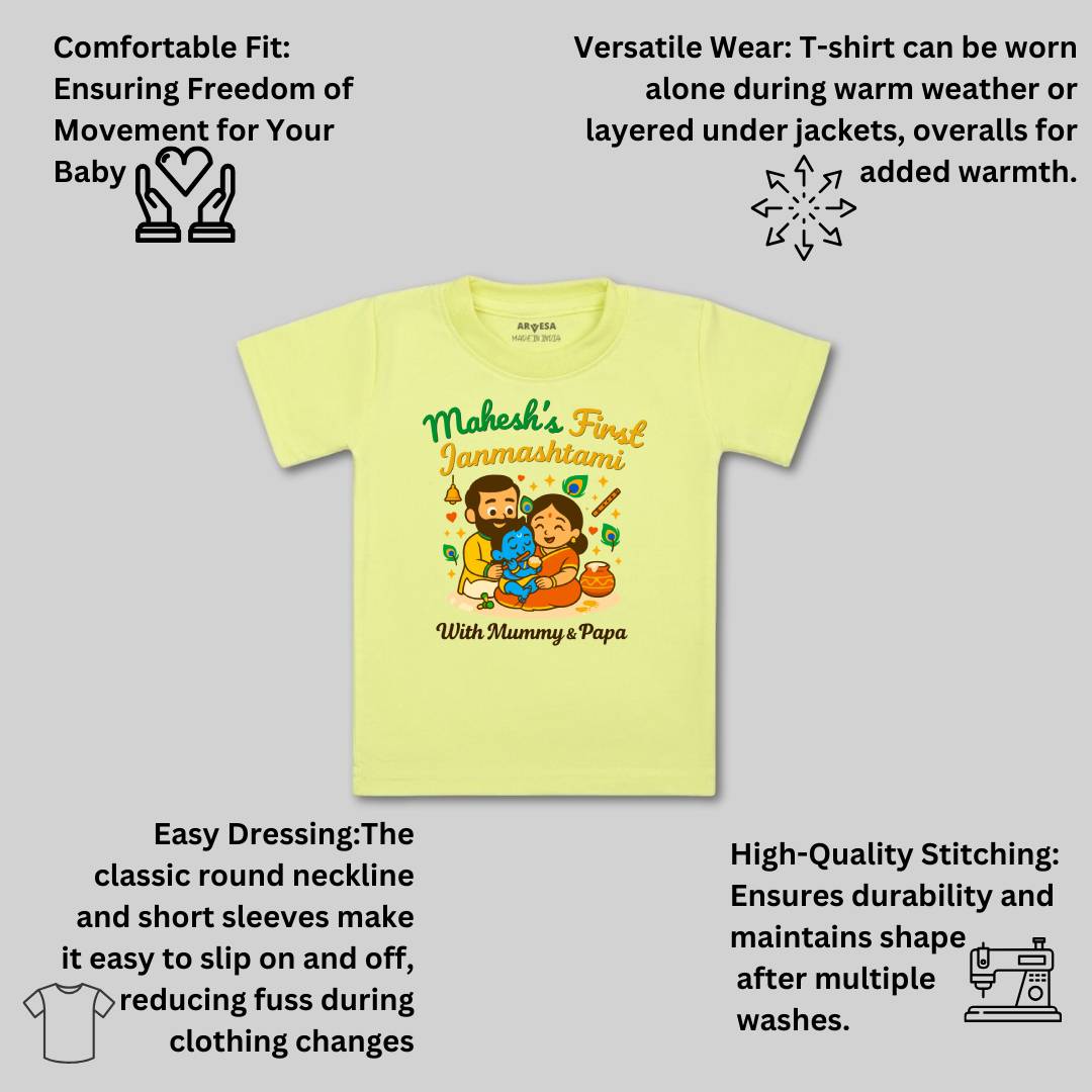 Arvesa My First Janmashtami Baby Boy & Girl Dress