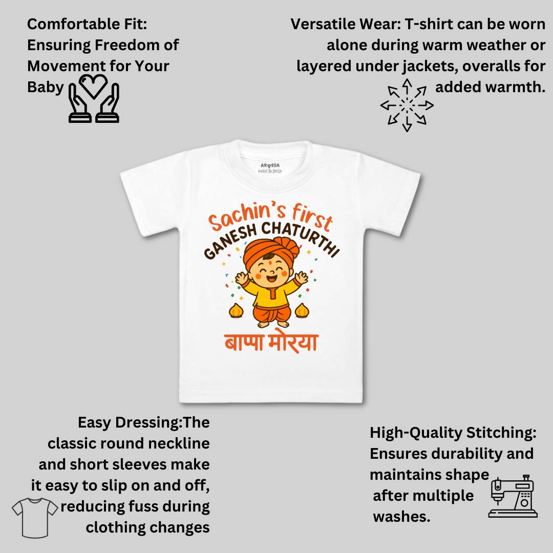 Arvesa My First Ganesh Chaturthi Baby Boy & Girl Dress