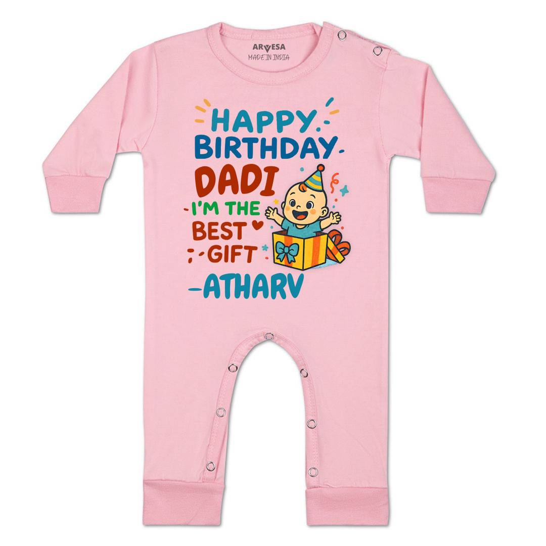 Arvesa Happy Birthday Dadi Baby Boy & Girl Dress