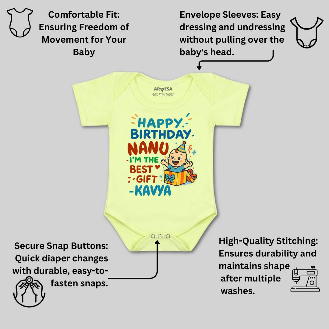 Arvesa Happy Birthday Nanu Baby Boy & Girl Dress