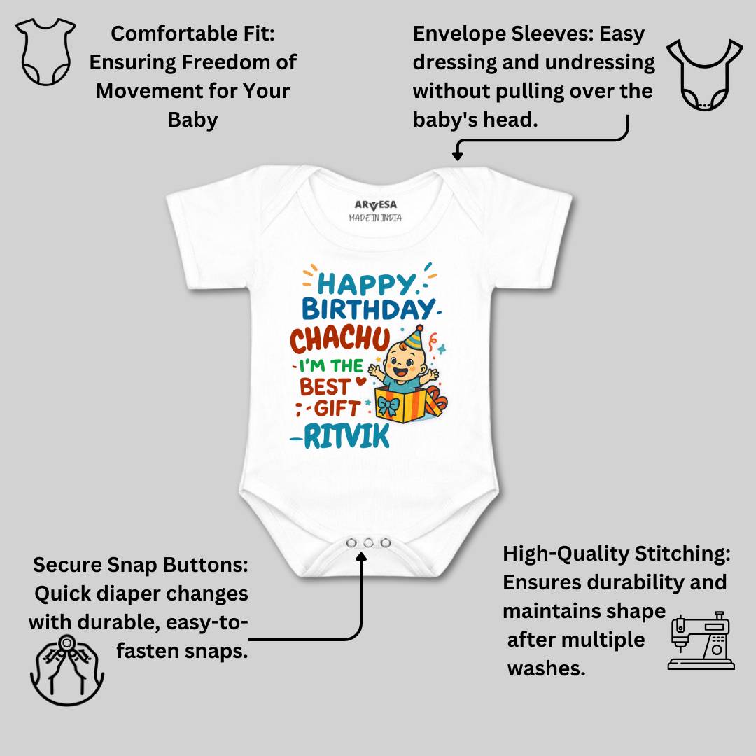 Arvesa Happy Birthday Chachu Baby Boy & Girl Dress