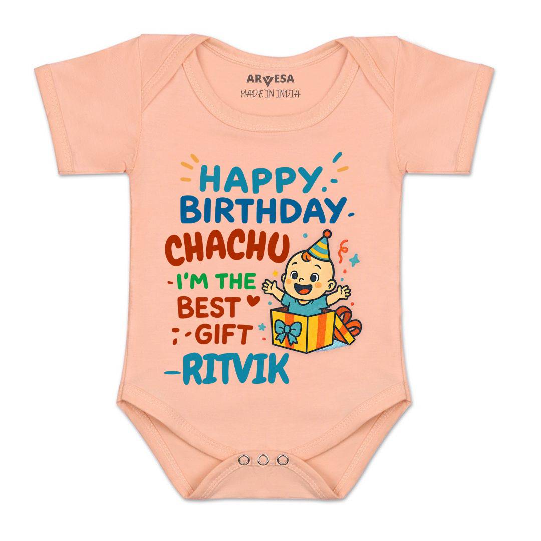 Arvesa Happy Birthday Chachu Baby Boy & Girl Dress