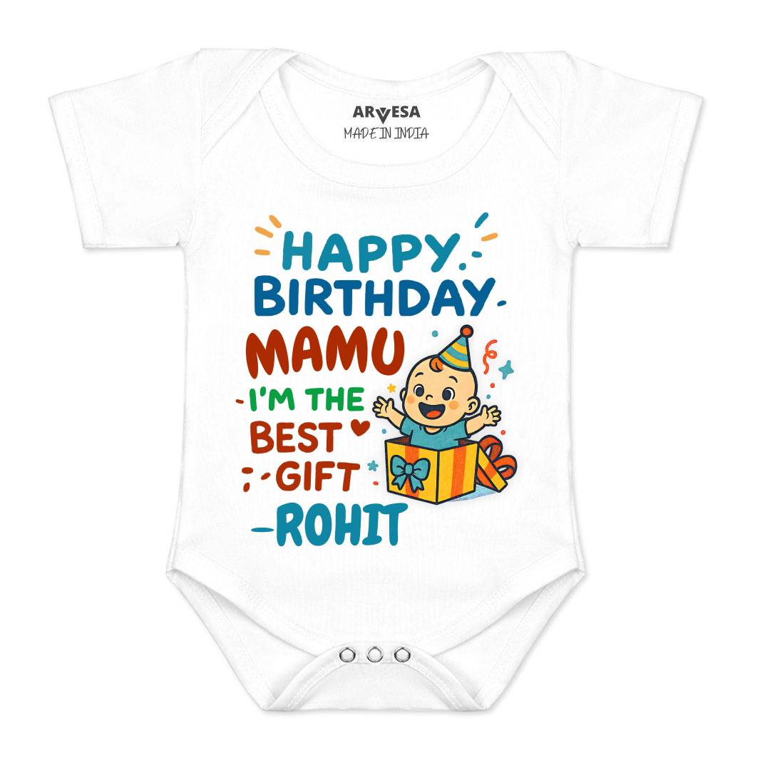 Arvesa Happy Birthday Mamu Baby Boy & Girl Dress