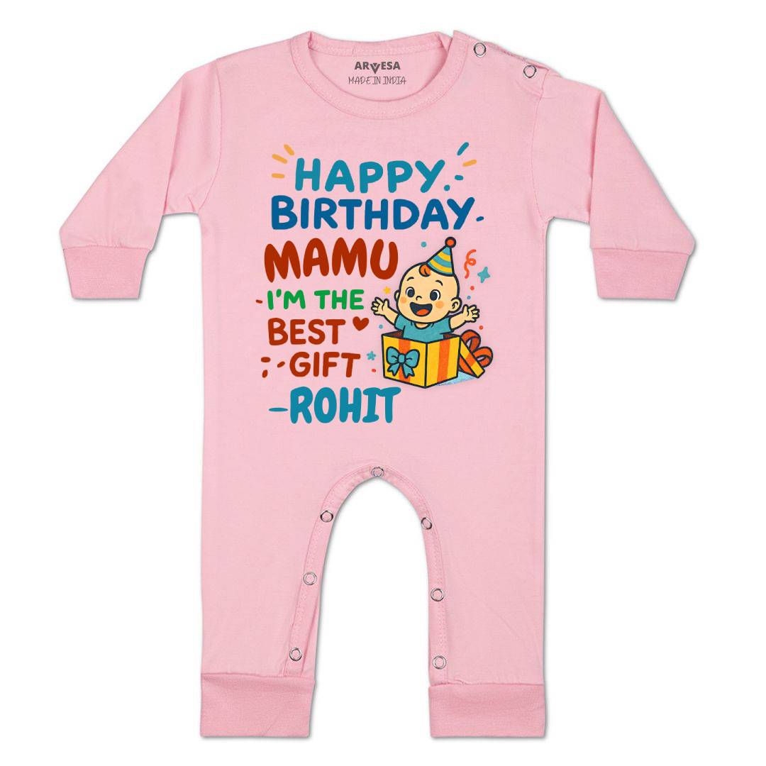 Arvesa Happy Birthday Mamu Baby Boy & Girl Dress