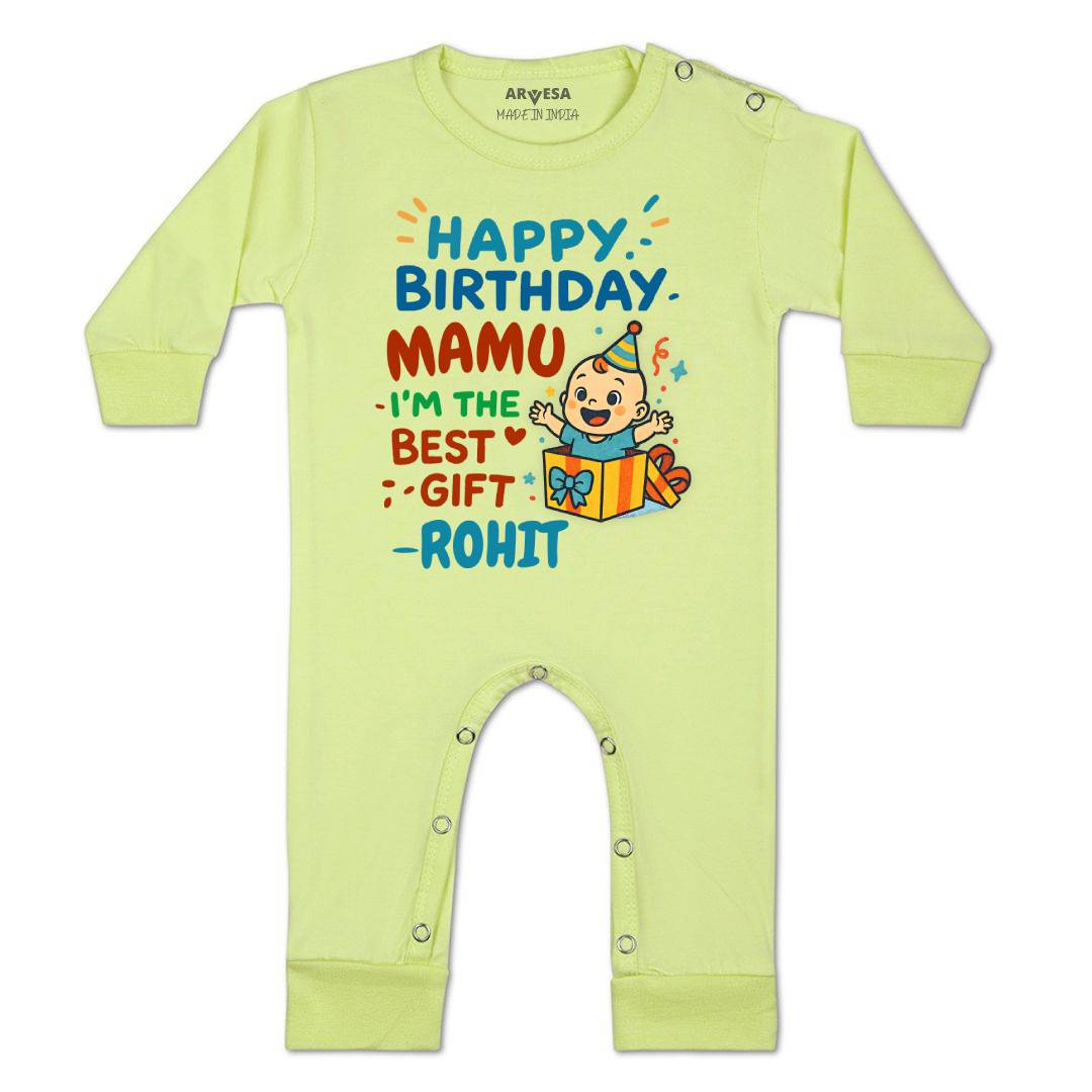 Arvesa Happy Birthday Mamu Baby Boy & Girl Dress