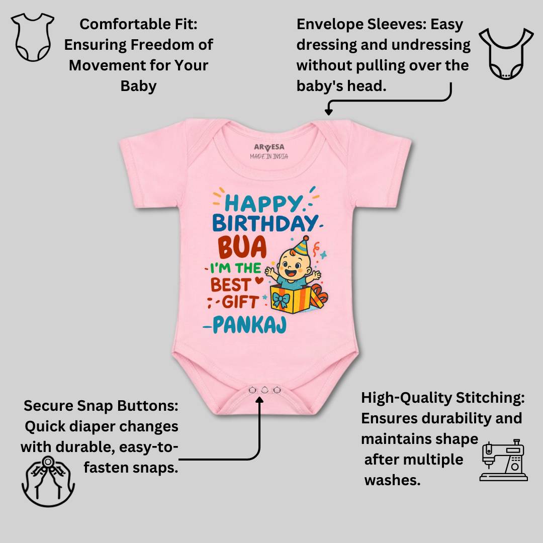 Arvesa Happy Birthday Bua Baby Boy & Girl Dress