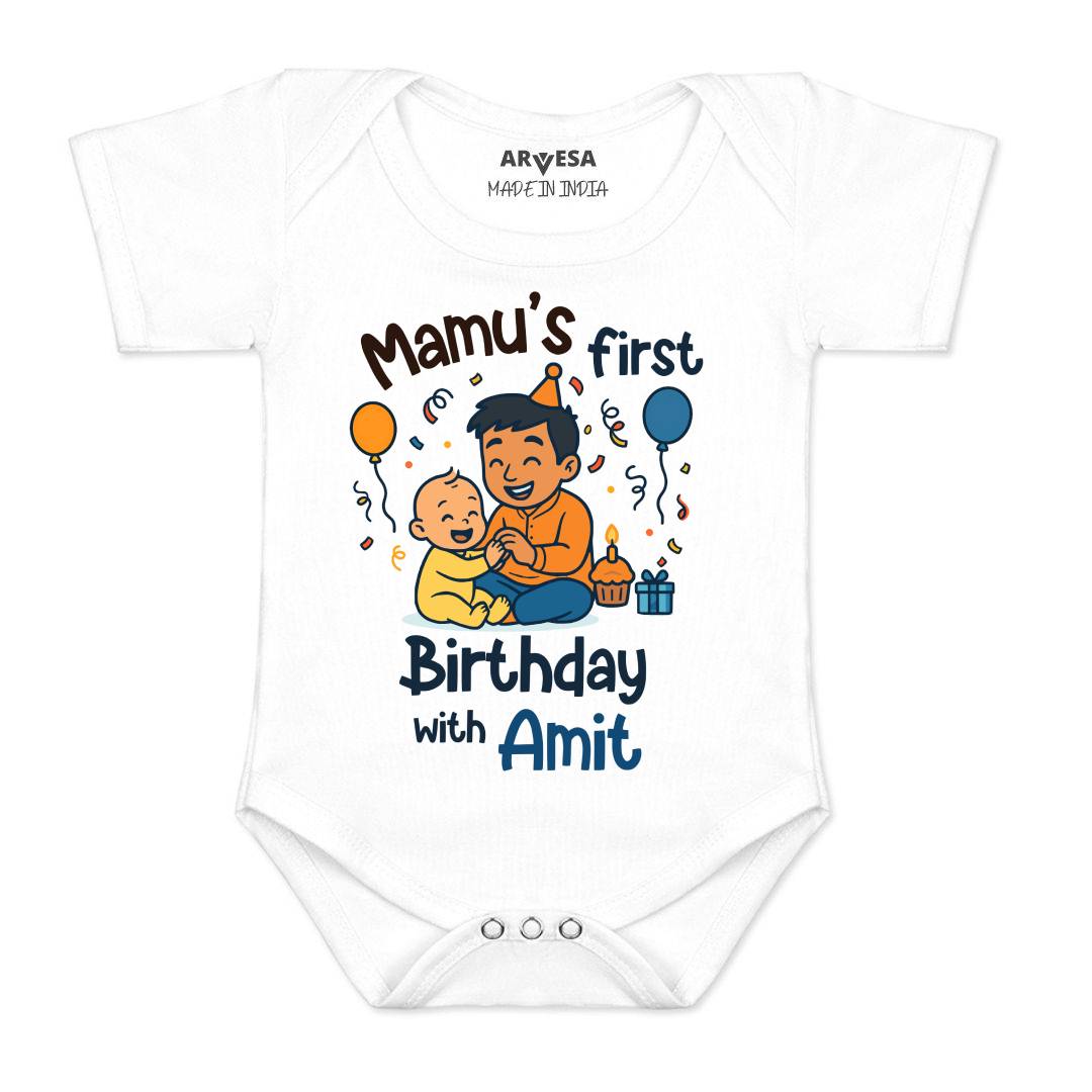 Arvesa Mamu First Birthday With Me Baby Boy & Girl Dress