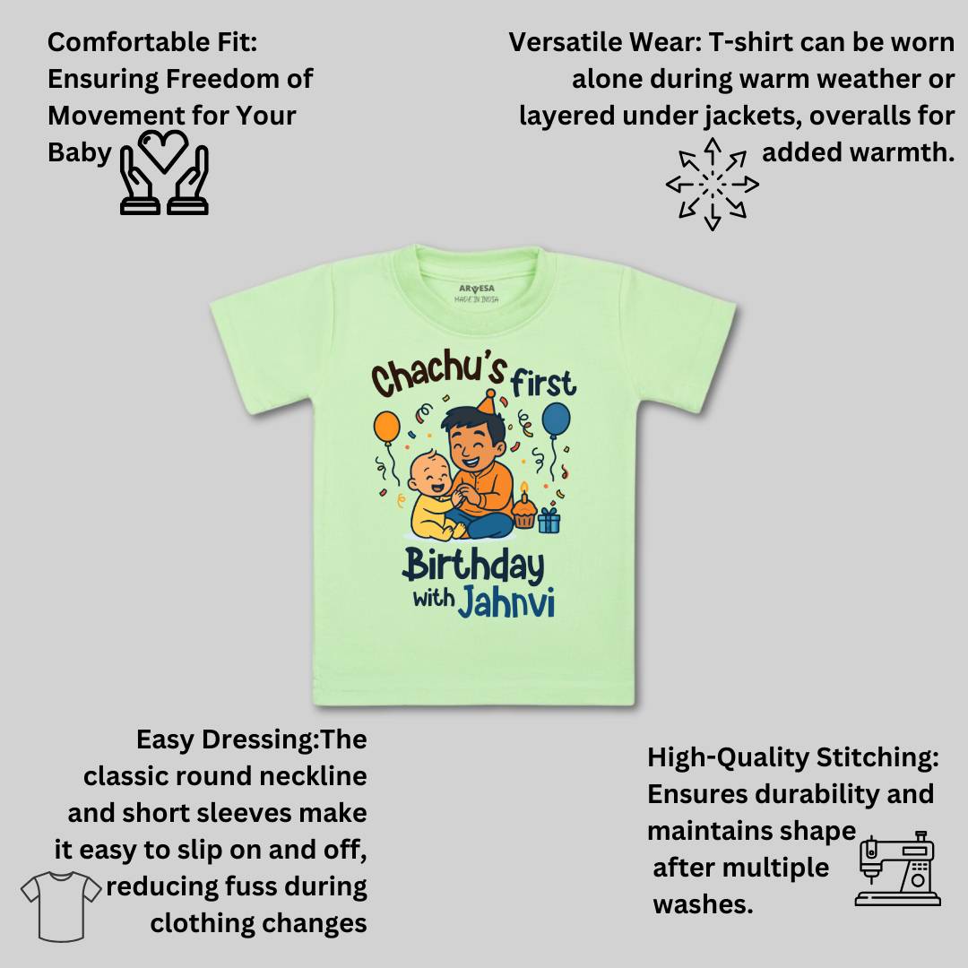 Arvesa Chachu First Birthday With Me Baby Boy & Girl Dress