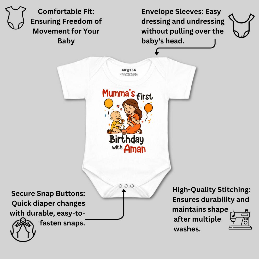 Arvesa Mumma First Birthday With Me Baby Boy & Girl Dress