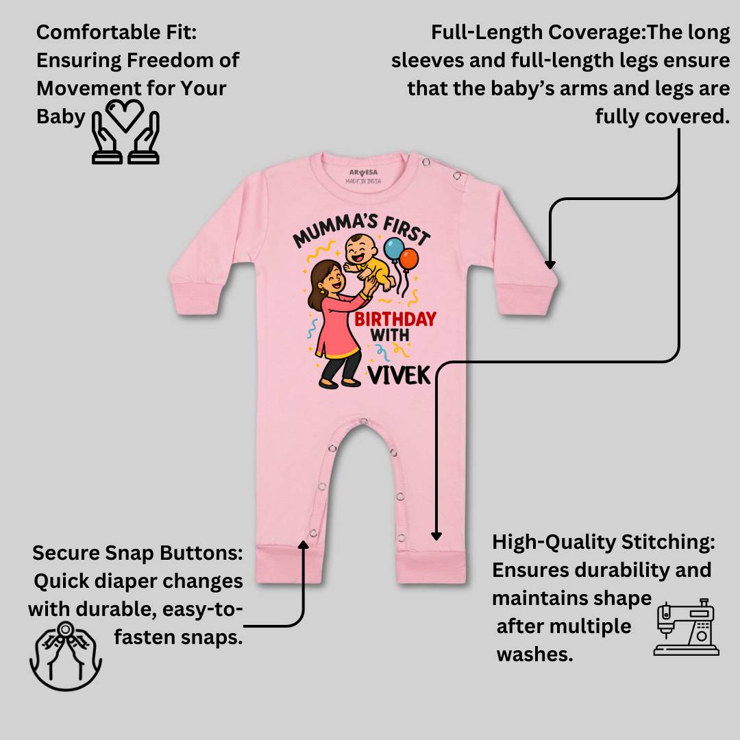 Arvesa Mumma First Birthday With Me Baby Boy & Girl Dress