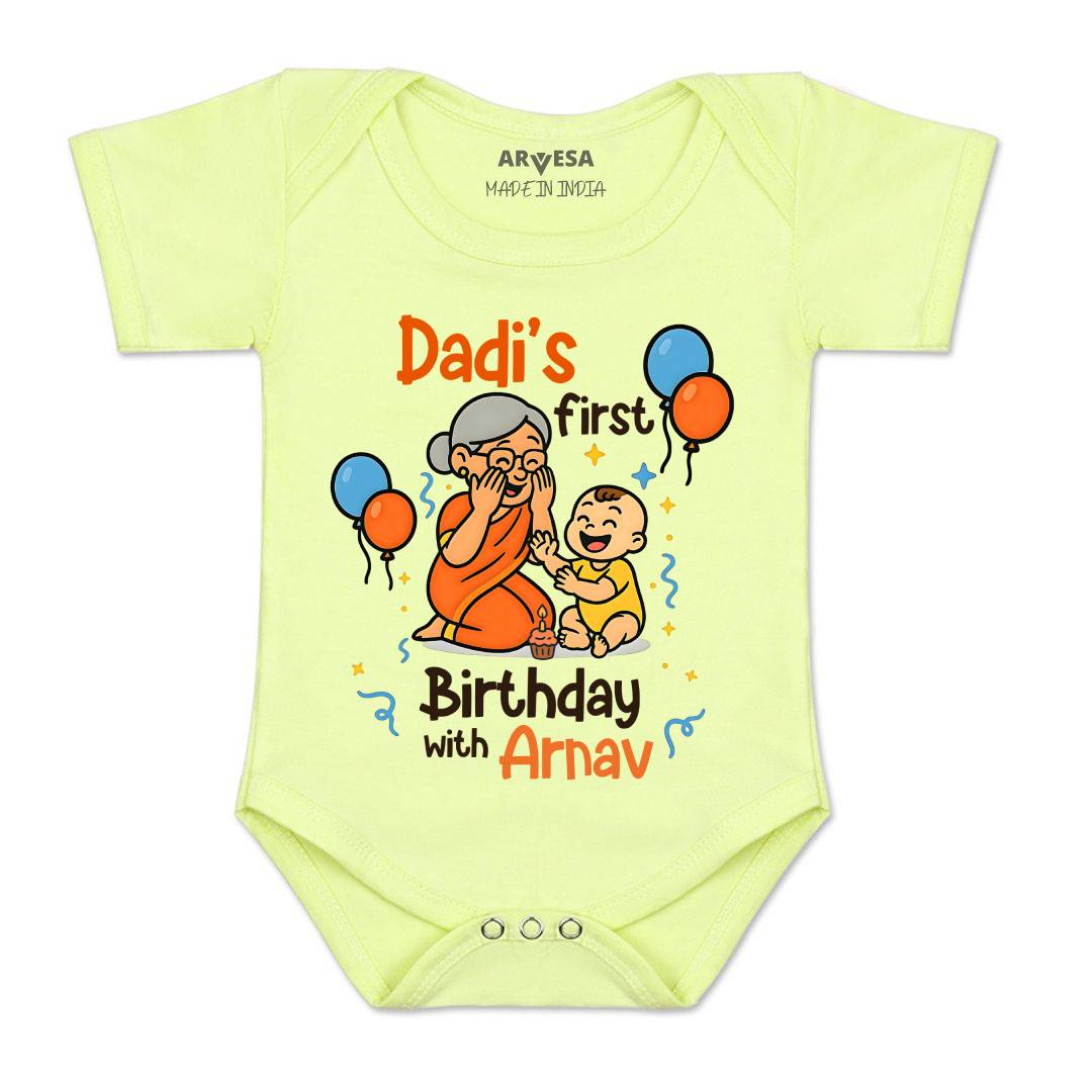 Arvesa Dadi First Birthday With Me Baby Boy & Girl Dress