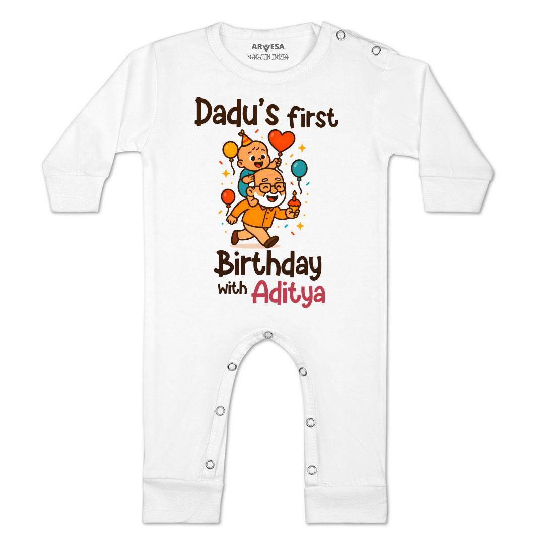 Arvesa Dadu First Birthday With Me Baby Boy & Girl Dress