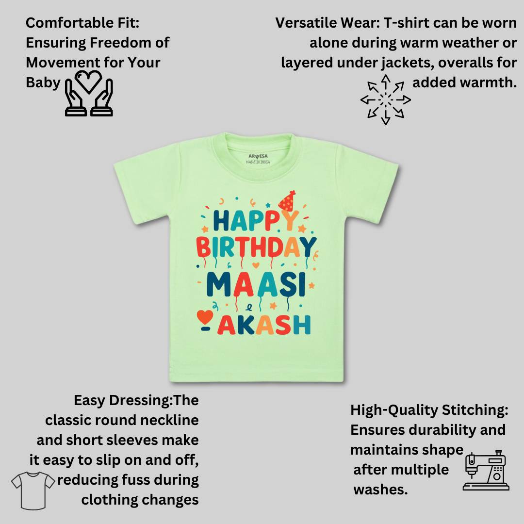 Arvesa Happy Birthday Maasi Baby Boy & Girl Dress