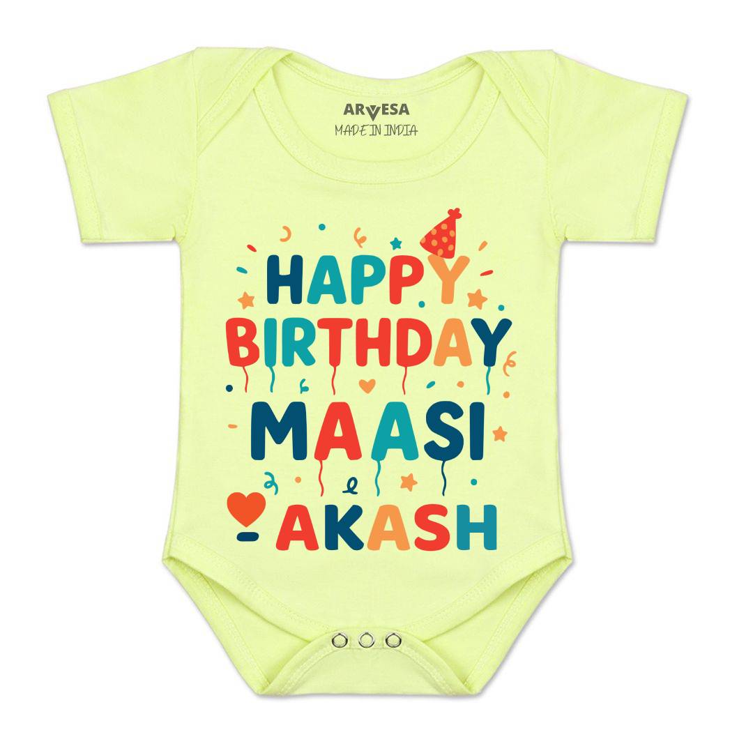 Arvesa Happy Birthday Maasi Baby Boy & Girl Dress