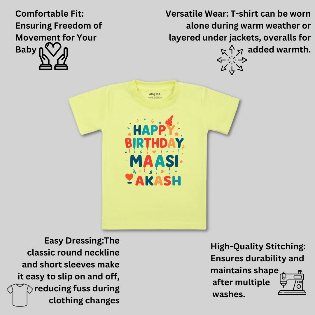 Arvesa Happy Birthday Maasi Baby Boy & Girl Dress