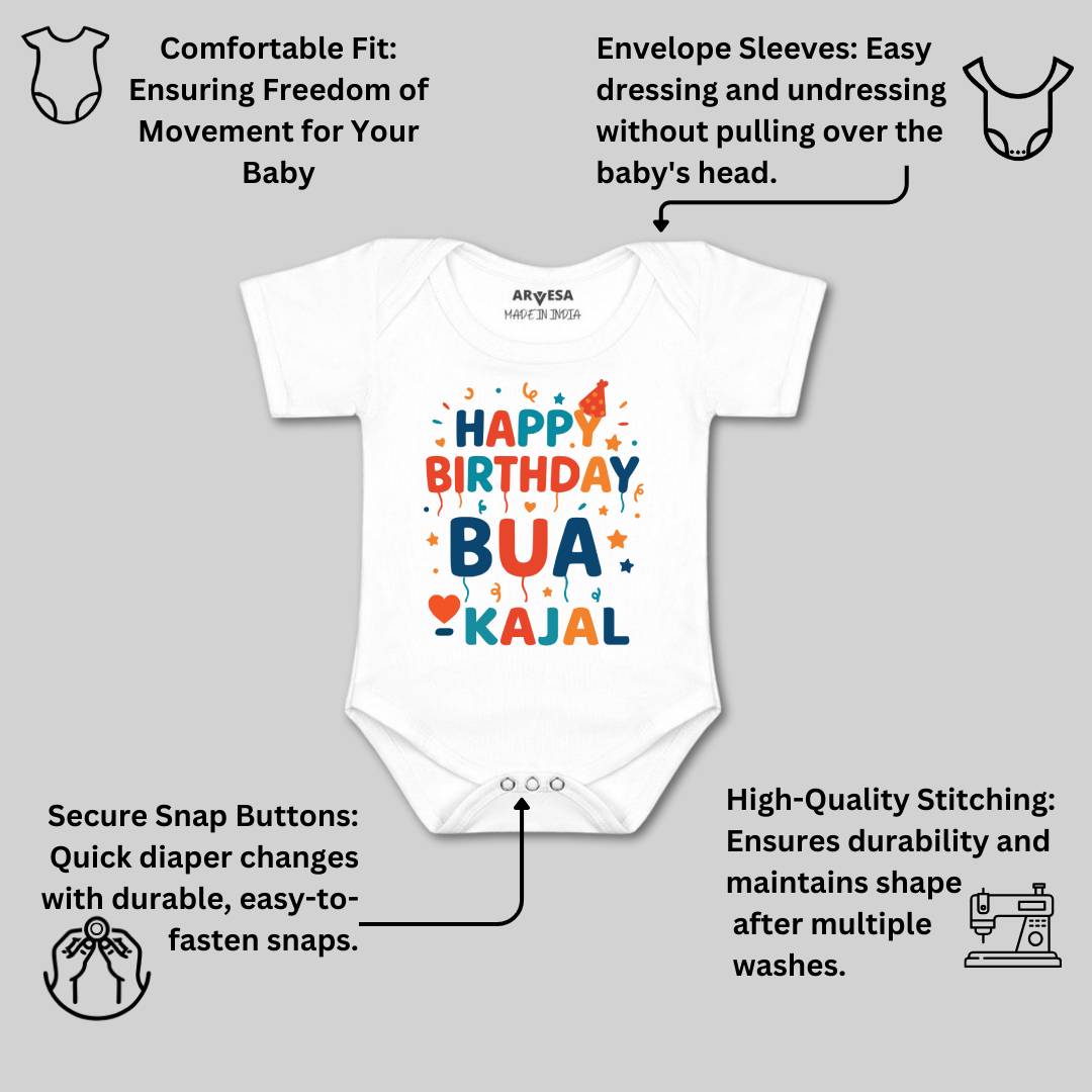 Arvesa Happy Birthday Bua Baby Boy & Girl Dress