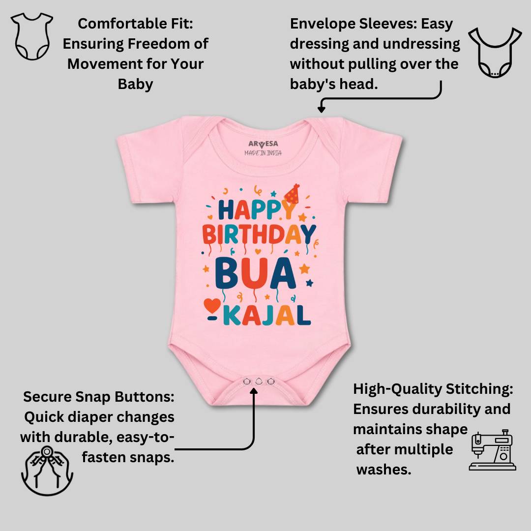 Arvesa Happy Birthday Bua Baby Boy & Girl Dress
