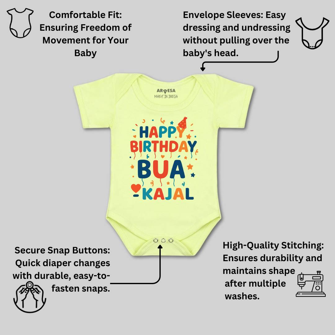 Arvesa Happy Birthday Bua Baby Boy & Girl Dress