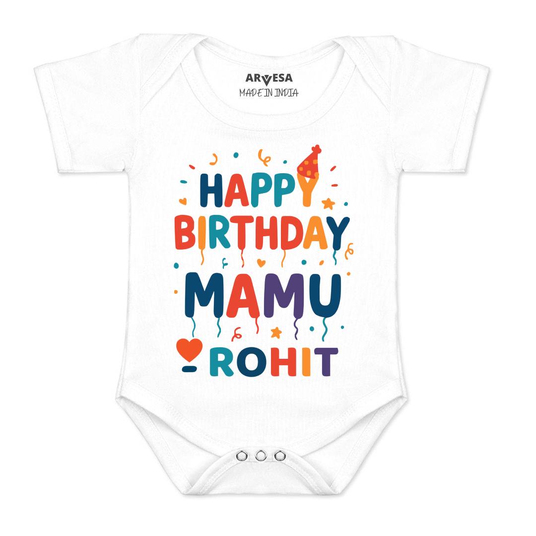 Arvesa Happy Birthday Mamu Baby Boy & Girl Dress